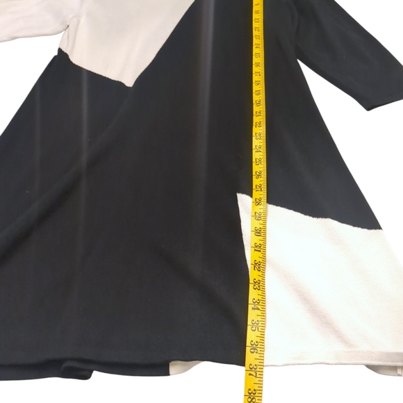 FINAL DAYS $5 Cato Black and Cream Color Block Sweater Dress - Picture 5 of 6